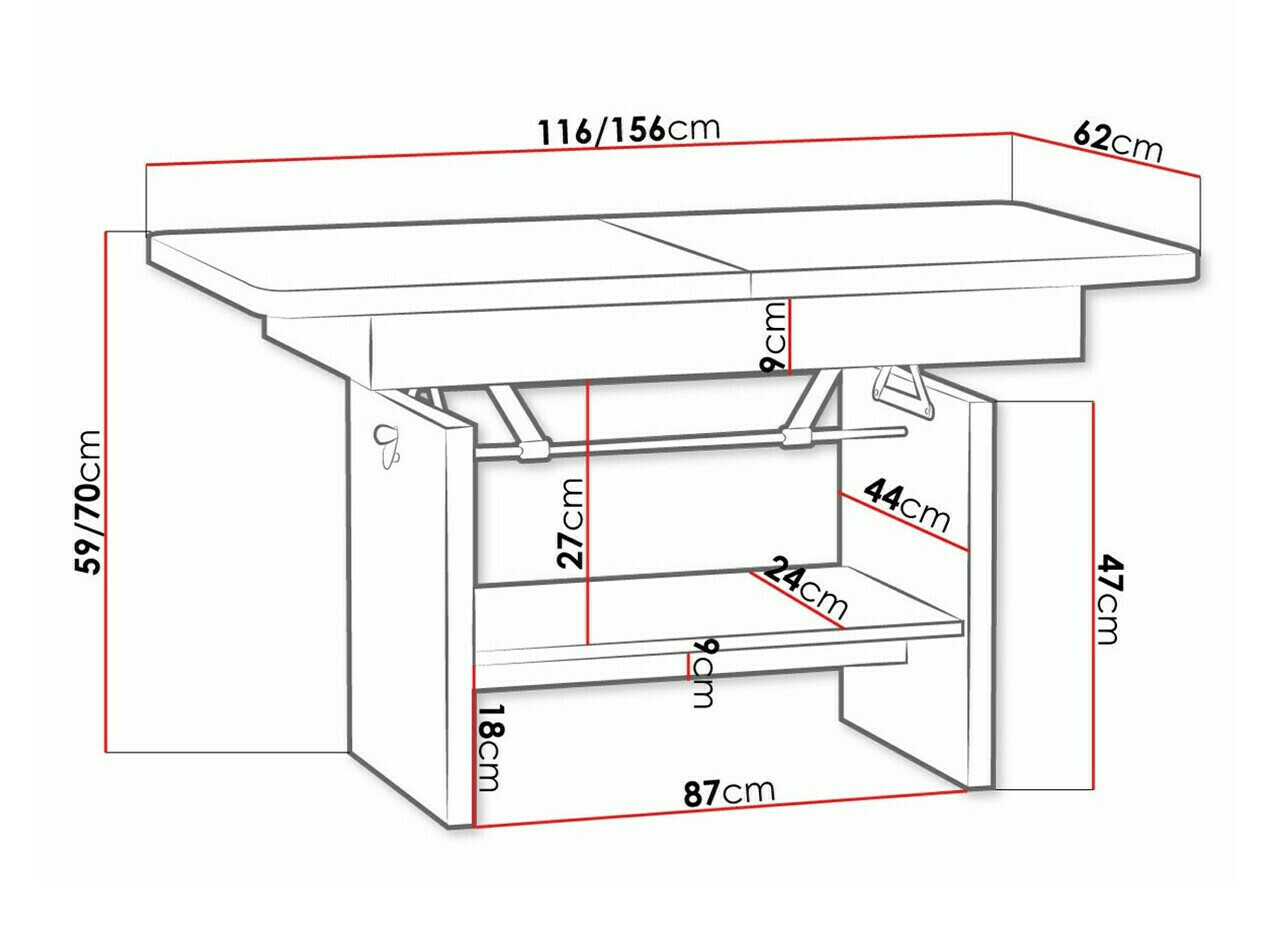 Transforming sofabord Stanton 108 (Triufel)