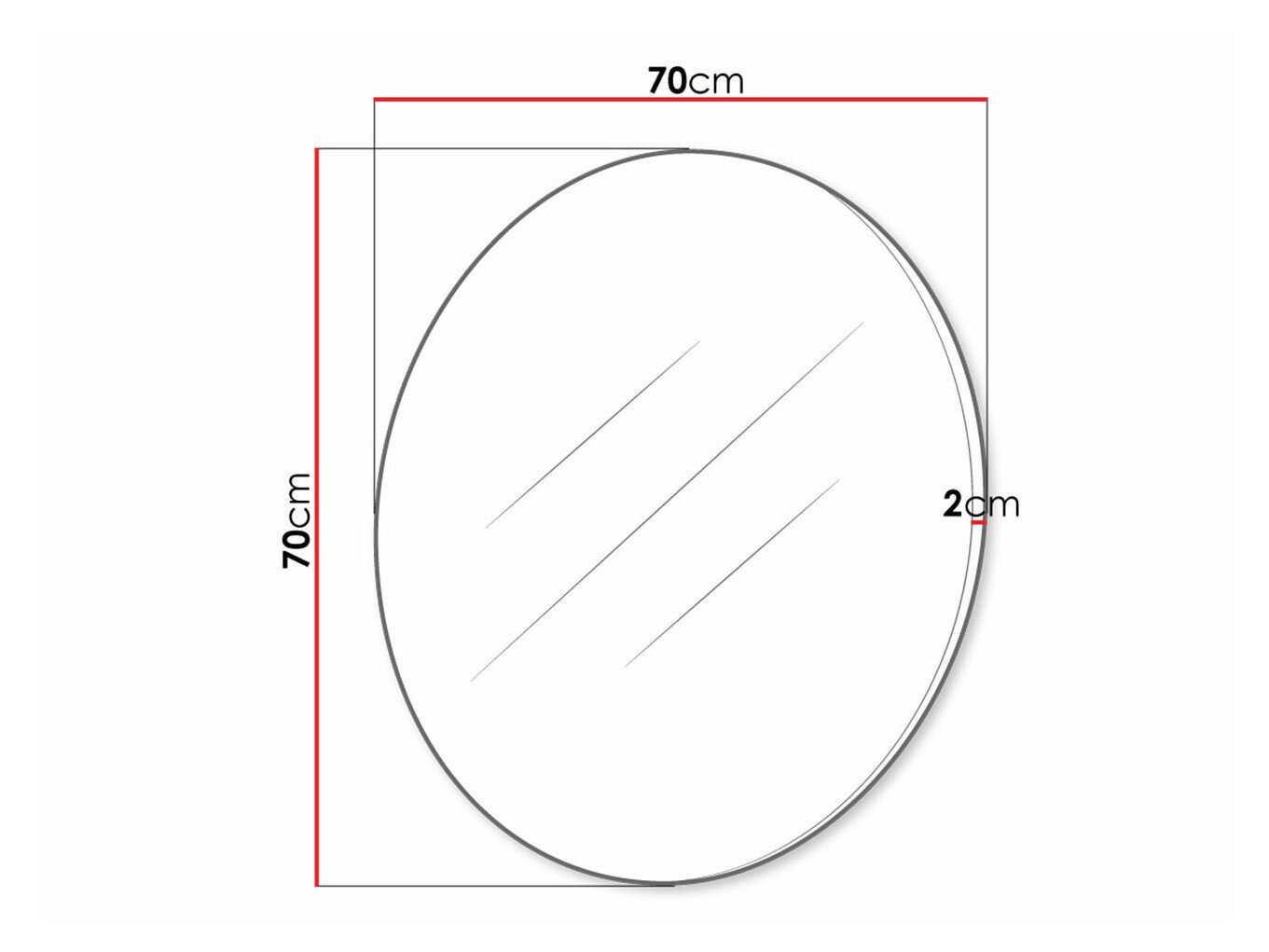 Spejl Providence 187 (Hvid + Glansfuld hvid)