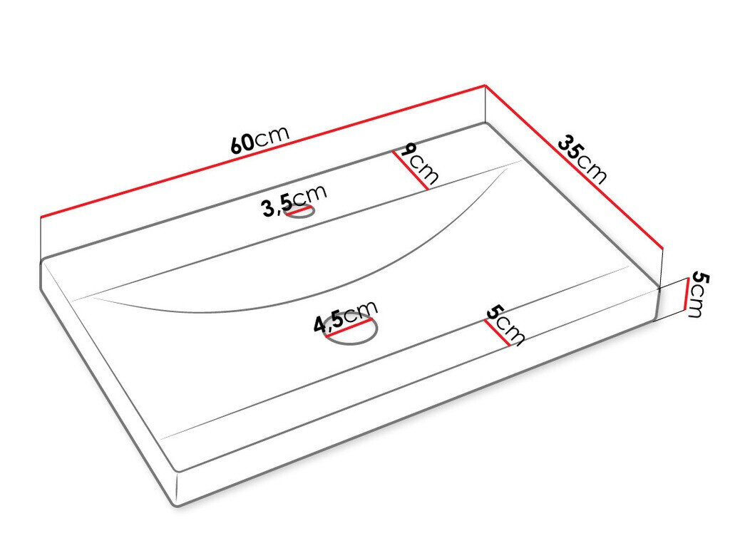 Badeværelsessæt Comfivo Livciro 105 (Hvid)