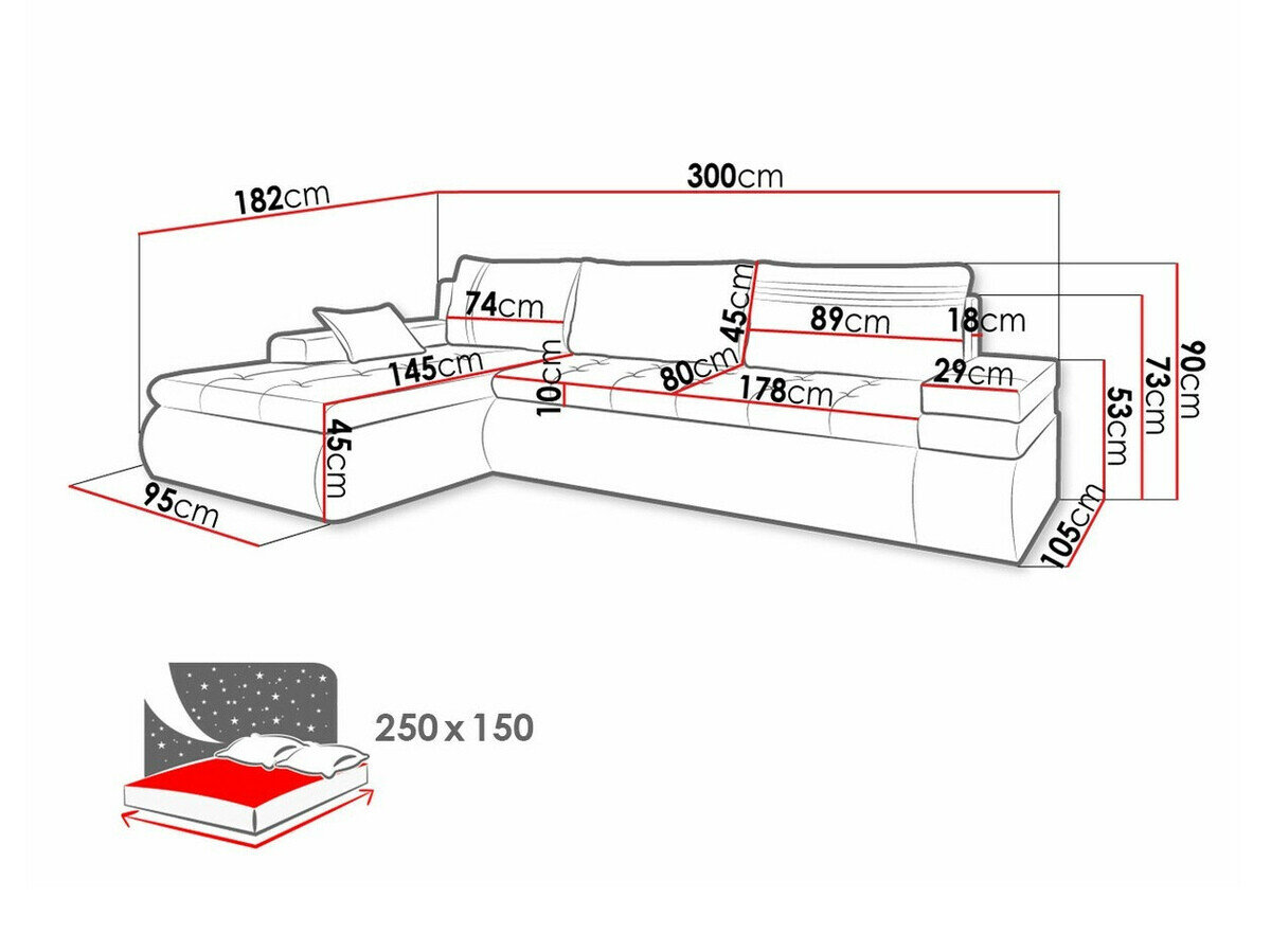Hjørnesofa Temple 100 (Soft 066 + Lawa 02)