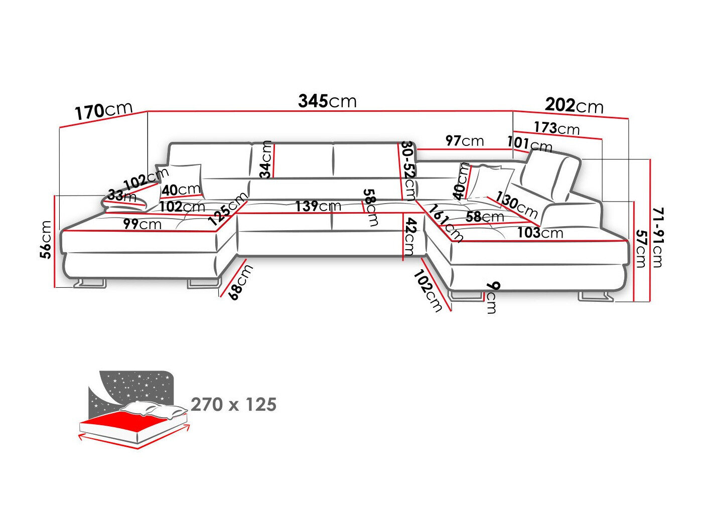 Hjørnesofa Comfivo 138 (Poso 39)