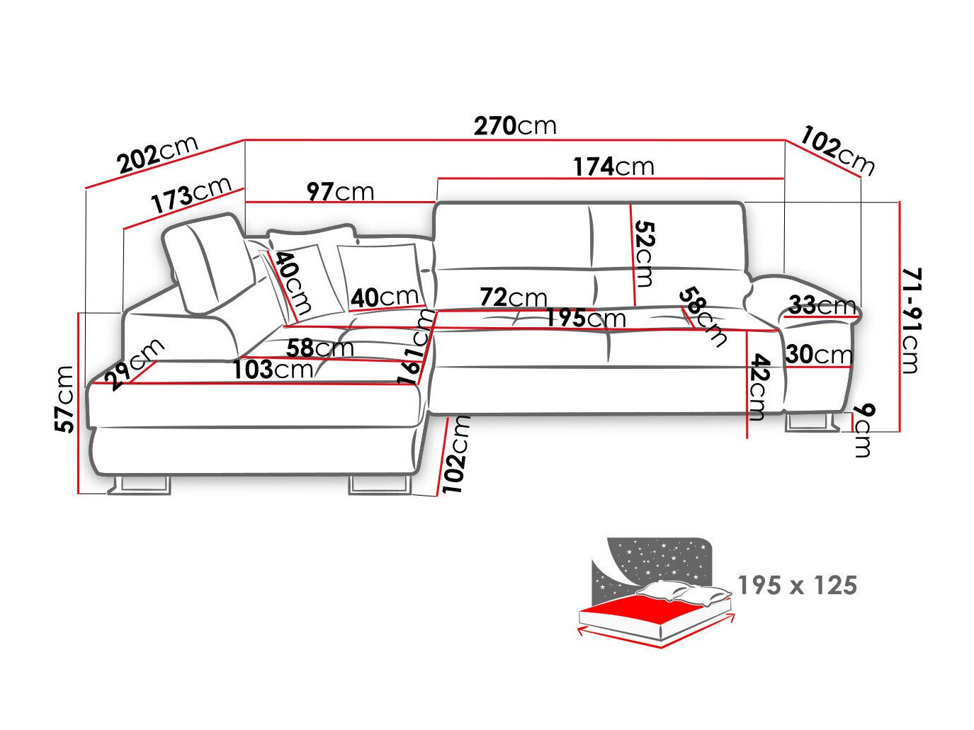 Hjørnesofa Comfivo 139 (Poso 01)