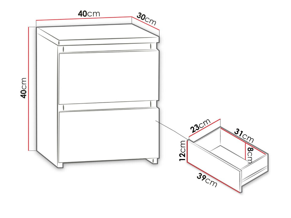 Sengebord Comfivo Structor I (Sonoma eg)