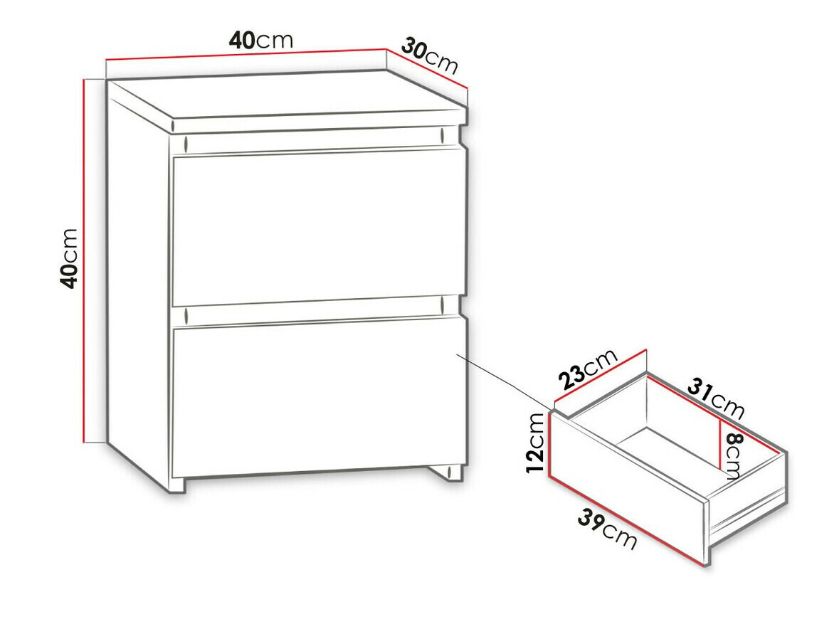 Sengebord Comfivo Structor I (Sort)