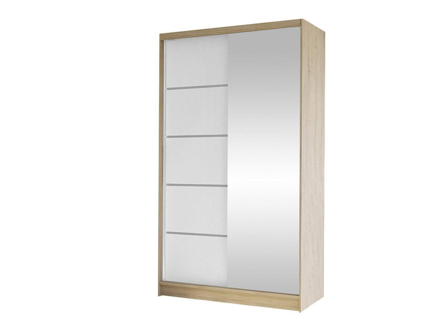 Garderobeskab Closico Fractor III (Sonoma eg + Hvid)