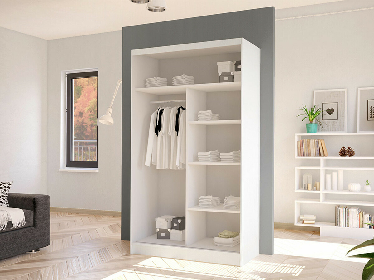 Garderobeskab Closico Fractor III (Sonoma eg + Hvid)