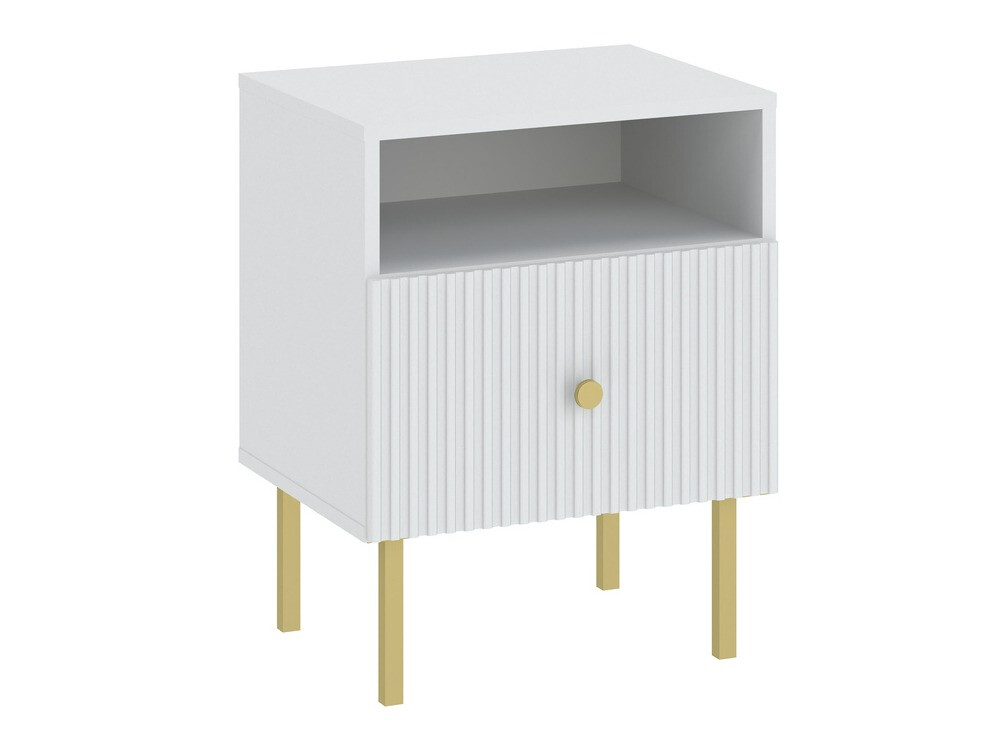 Sengebord Etliva 106 (Hvid + Gylden)