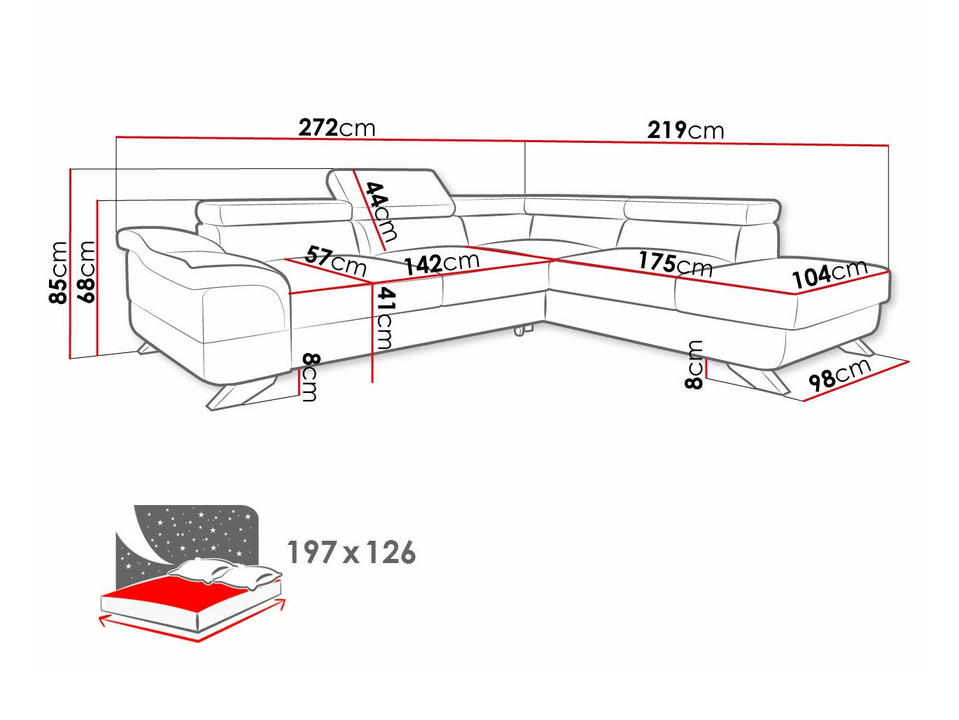 Hjørnesofa Lincoln 102 (Inari 24)