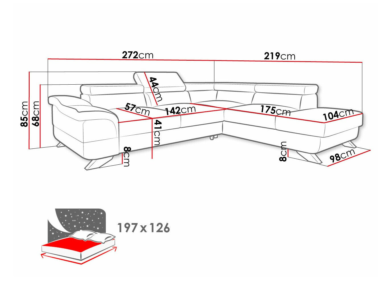 Hjørnesofa Lincoln 102 (Inari 24)