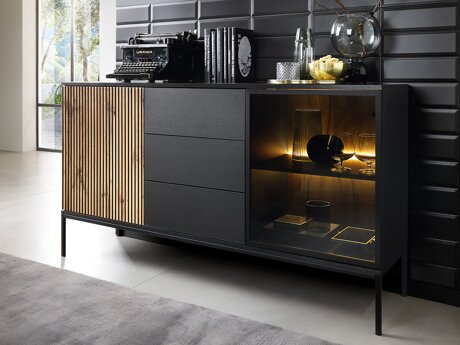 Kommode Soferi 108 (Sort + Wotan eg)