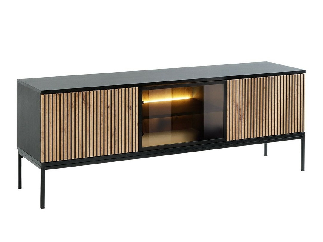 TV-bord Manal (Sort + Wotan eg)
