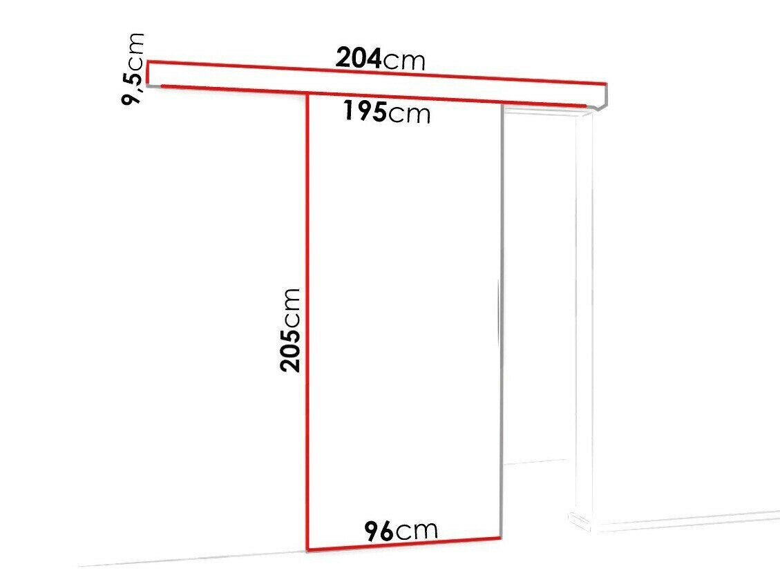 Skydedør Dover 124 (Antracit + Sort)