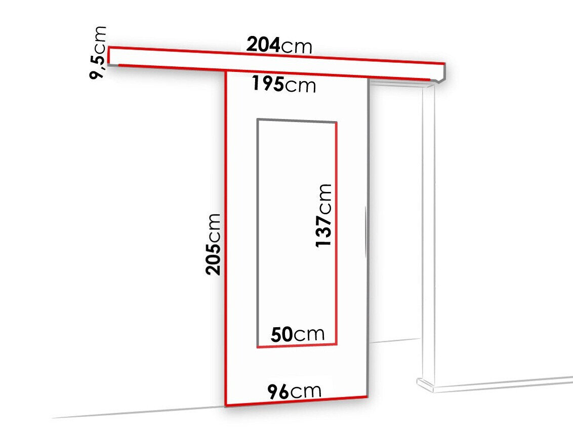 Skydedør Dover 129 (Antracit)