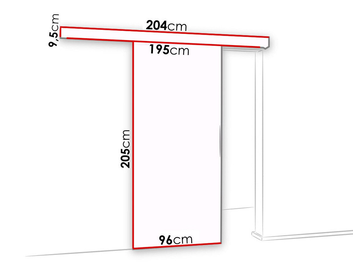 Skydedør Dover 134 (Antracit + Sort)