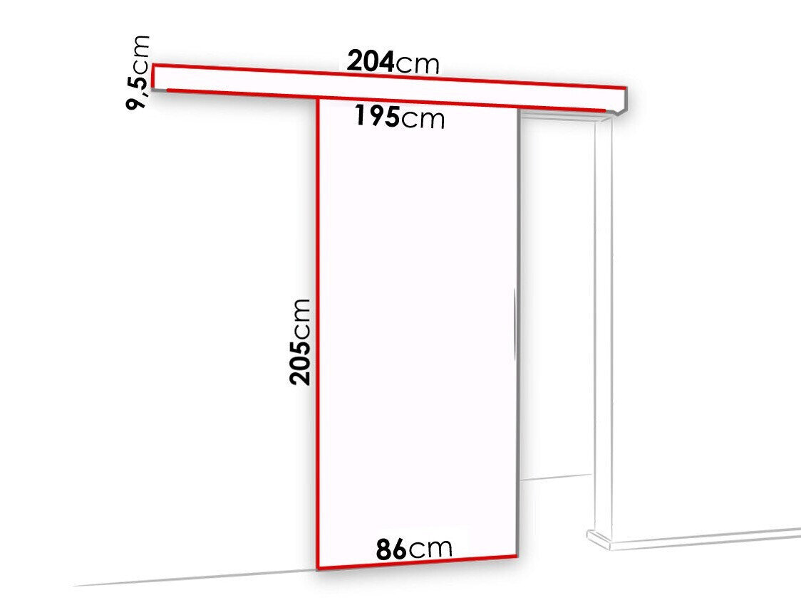 Skydedør Dover 138 (Antracit + Sort)