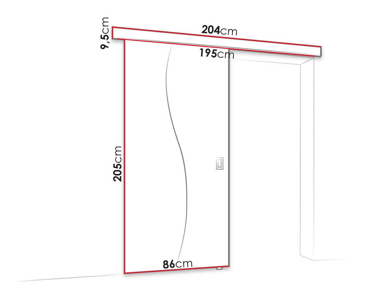 Skydedør Dover 150 (Sonoma eg)