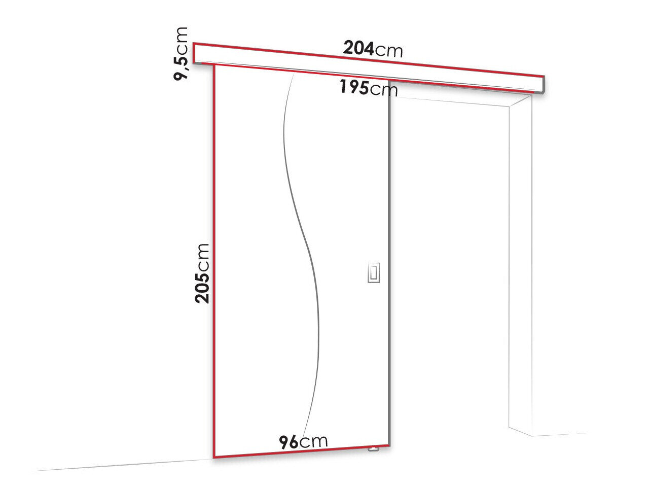 Skydedør Dover 151 (Sonoma eg)