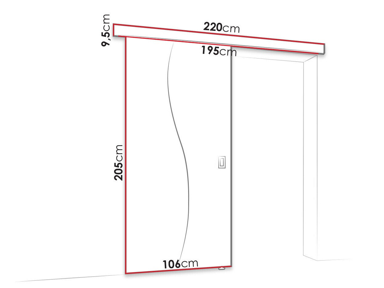 Skydedør Dover 152 (Mørk aske)