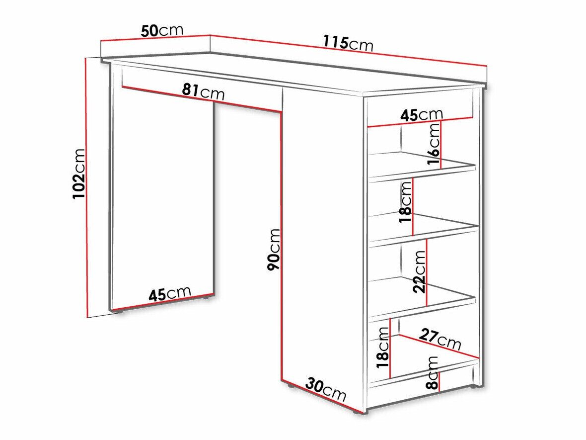 Barbord Comfivo 259 (Sort)