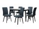 Spisestuesæt Victorville 323 (Sort)