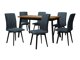 Spisestuesæt Victorville 324 (Sort)