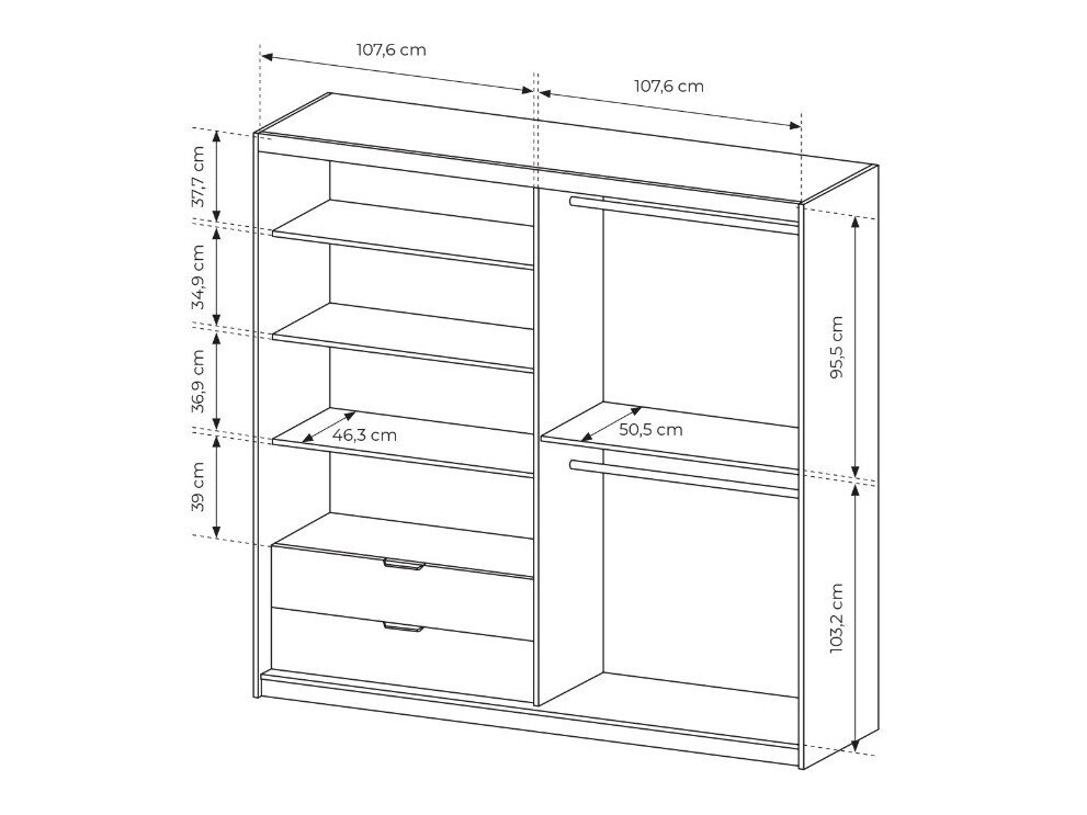 Garderobeskab Lusone 100