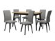 Spisestuesæt Victorville 326 (Sort)