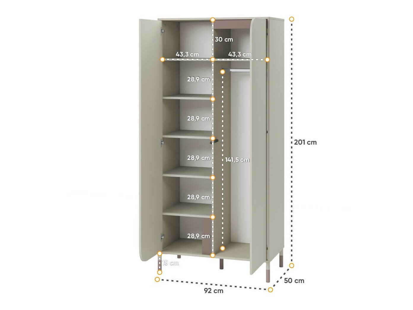 Garderobeskab Lomsono 110