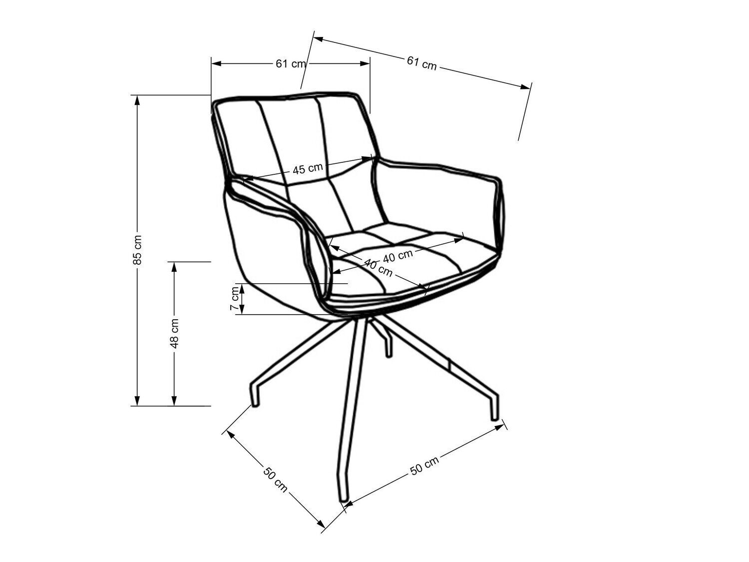 Stol Houston 1548 (Brun + Mørkebrun)