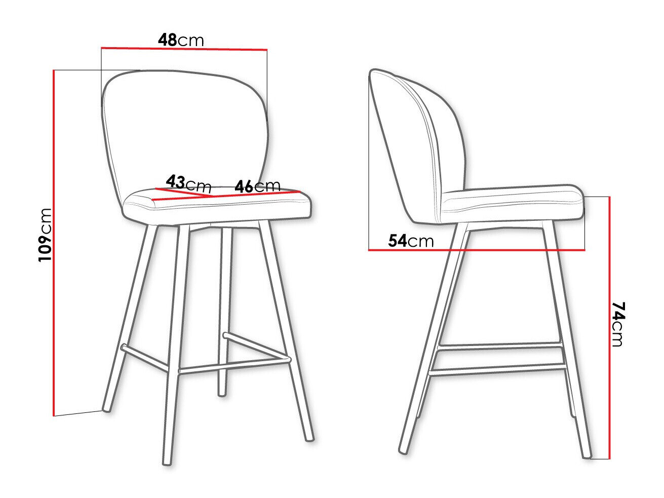 Barstol Jackson 101 (Sort + Magic Velvet 2209)