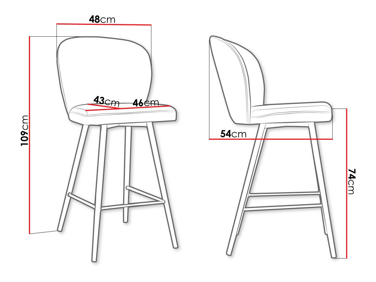 Barstol Jackson 101 (Sort + Magic Velvet 2219)