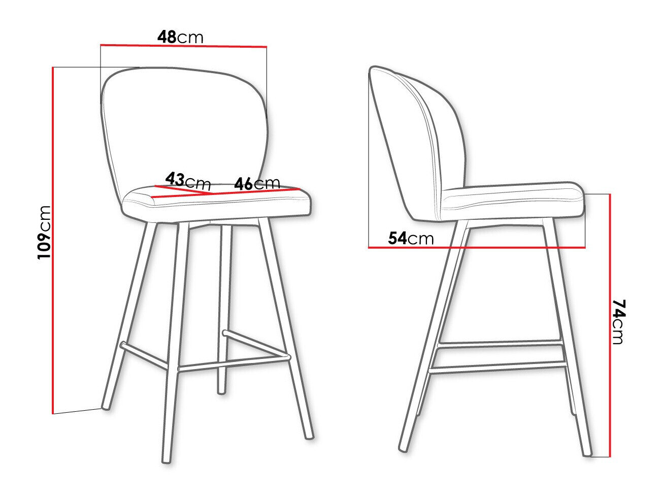 Barstol Jackson 101 (Sort + Magic Velvet 2240)