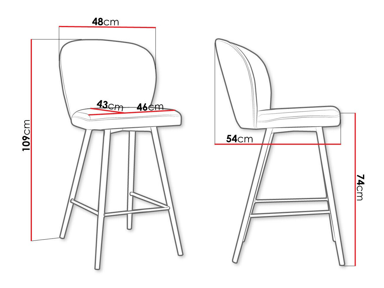 Barstol Jackson 101 (Sort + Magic Velvet 2250)