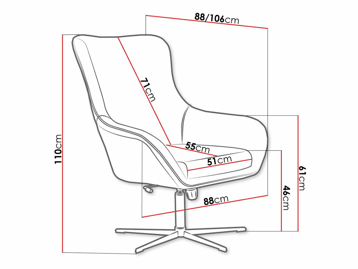 Lænestol Kingston 136 (Velluto 16 + Velluto 20)