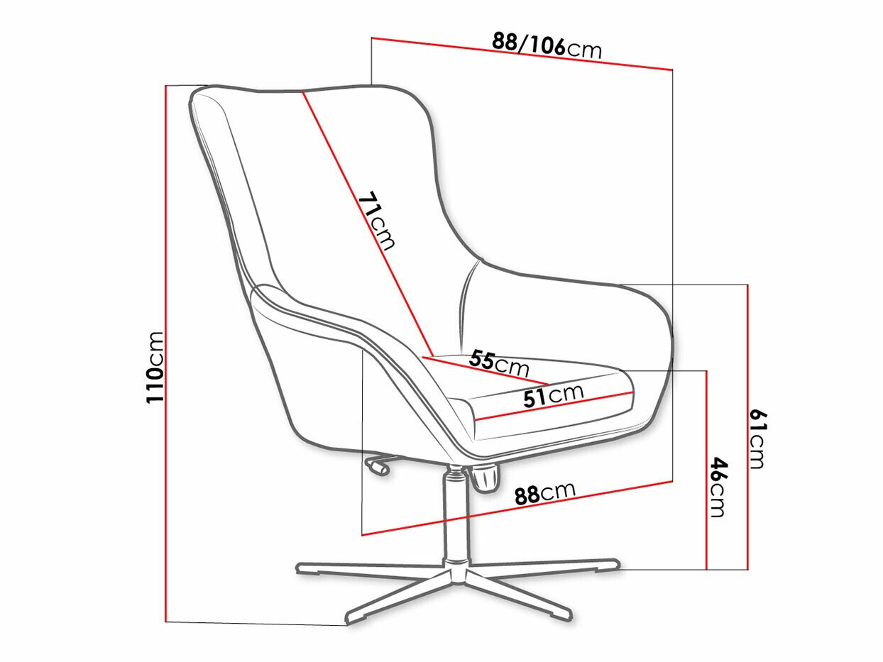 Lænestol Kingston 136 (Velluto 29 + Velluto 20)