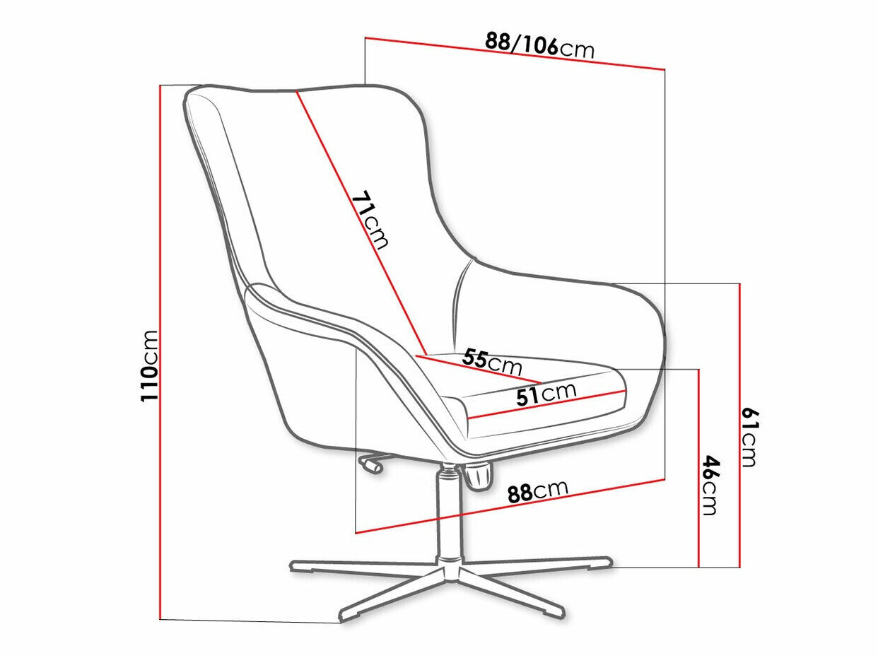 Lænestol Kingston 136 (Velluto 8 + Velluto 20)