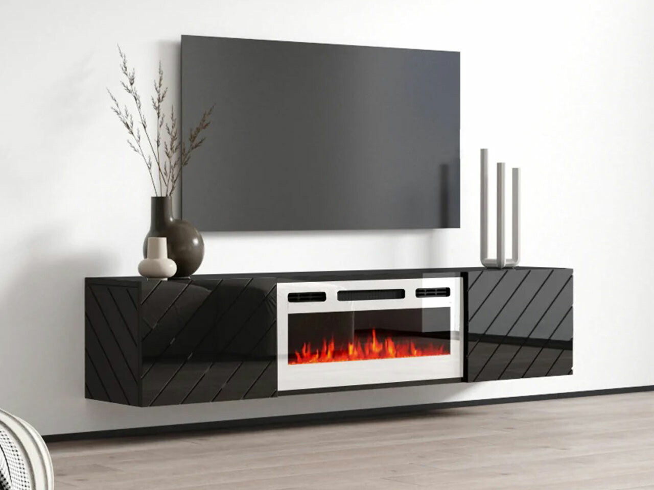 TV-bord Mensura (Sort + Hvid)