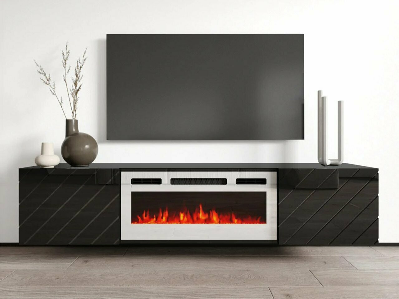 TV-bord Mensura (Sort + Hvid)