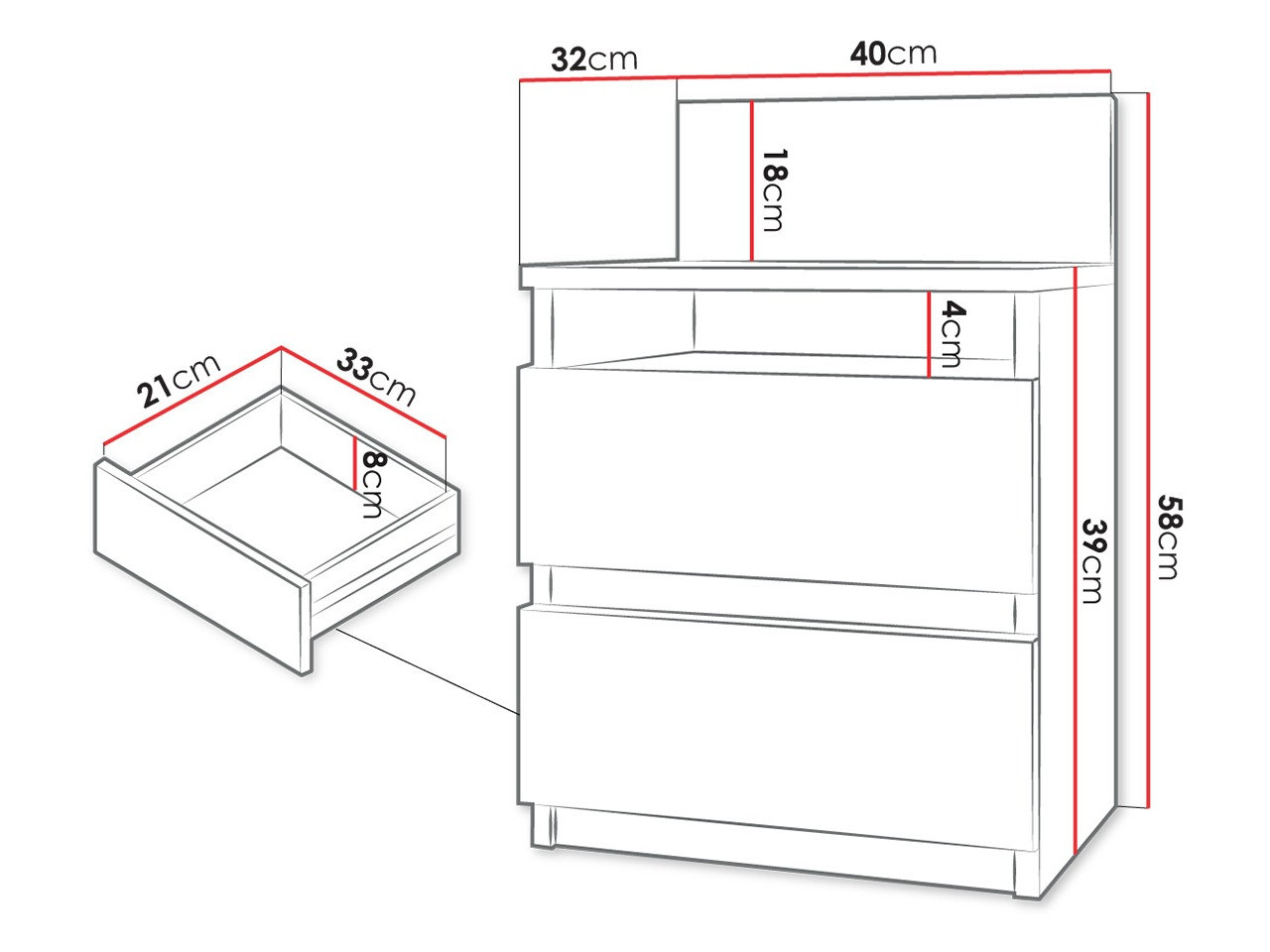 Sengebord Comfivo Structor (Sonoma eg)