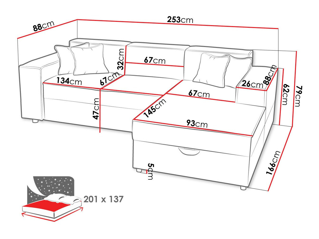 Hjørnesofa Clovis 116 (Poso 02)