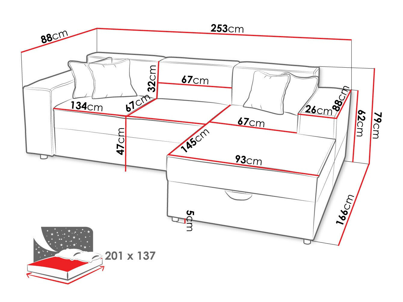Hjørnesofa Clovis 116 (Poso 14)