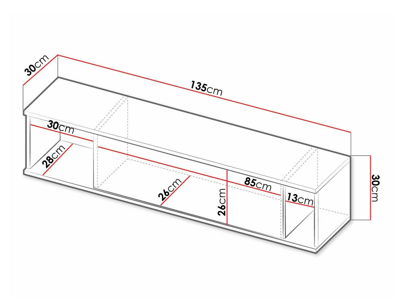 Vægreol Lomsore 105 (Lyst træ)