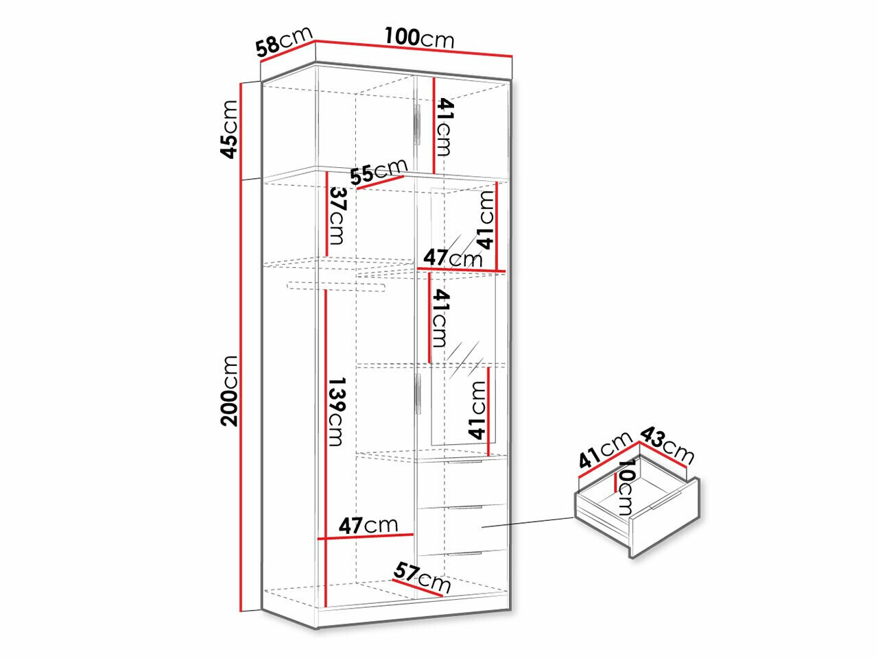 Garderobeskab Ophdome 106