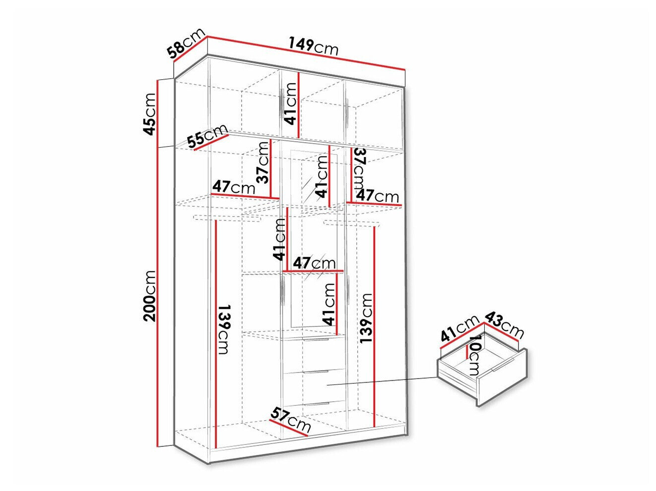 Garderobeskab Ophdome 108