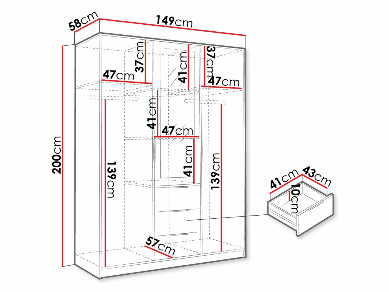 Garderobeskab Ophdome 104
