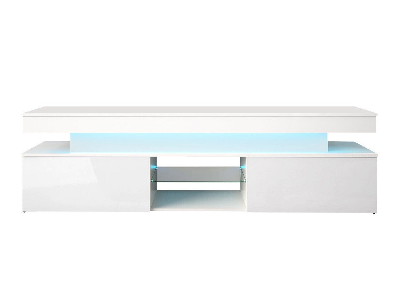 TV-bord Monfero (Hvid + Glansfuld hvid)