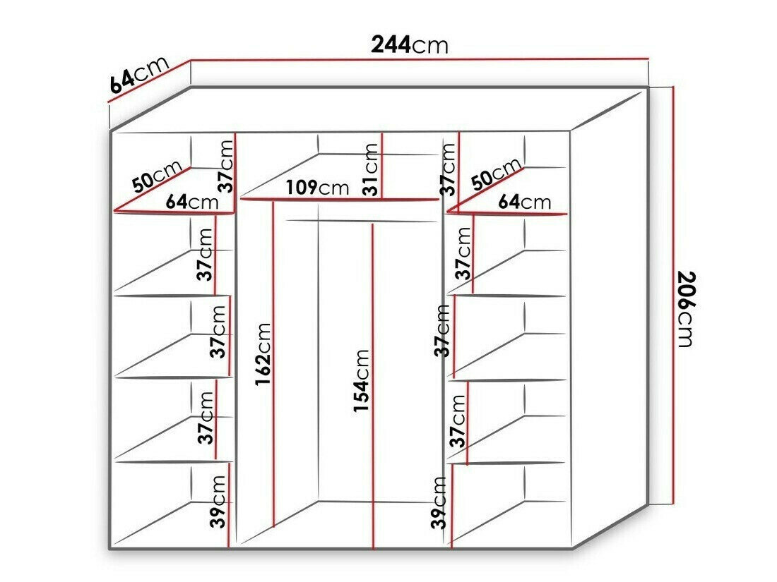 Garderobeskab Murrieta 175