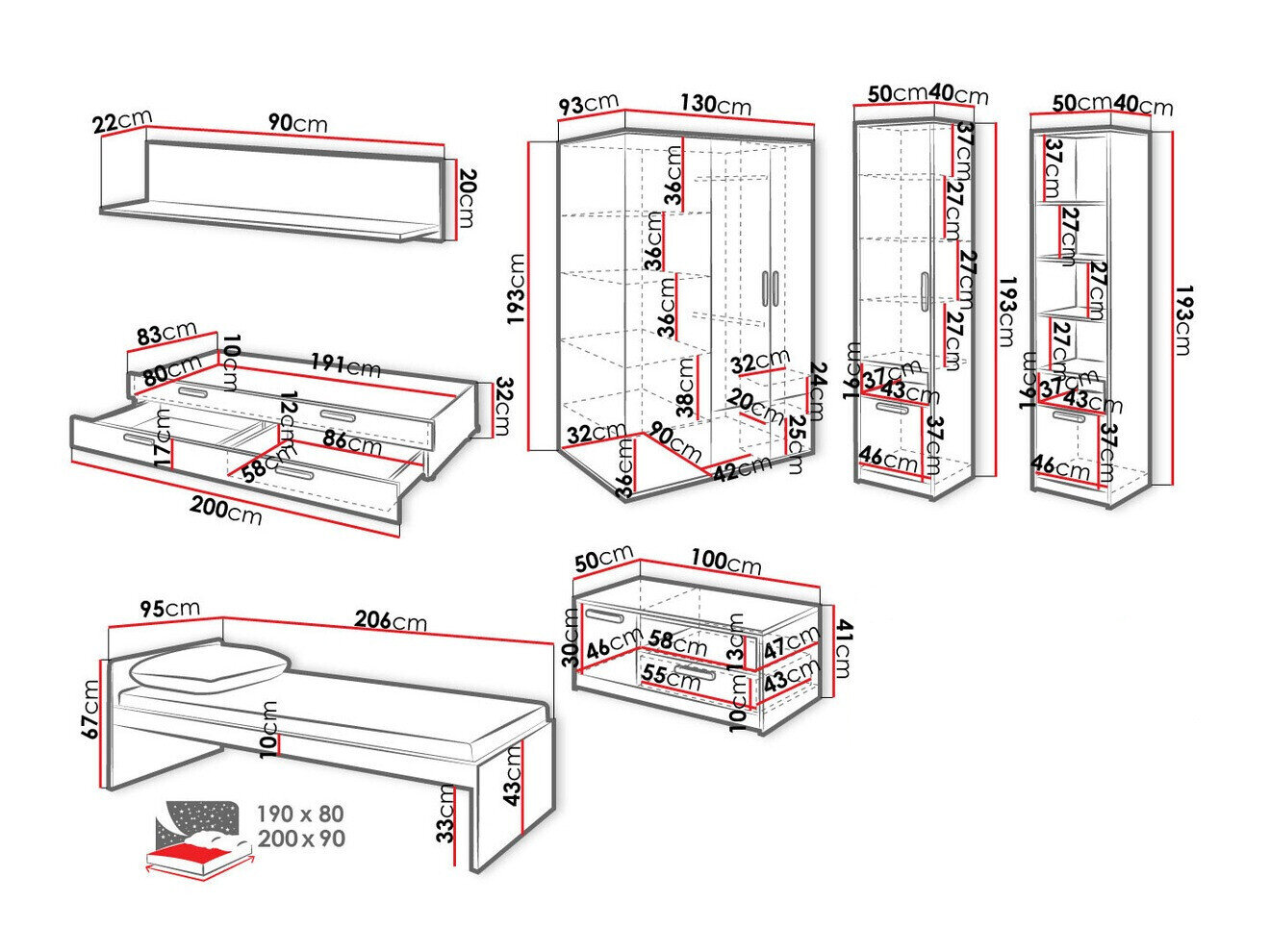 Børneværelsessæt Veravie 122