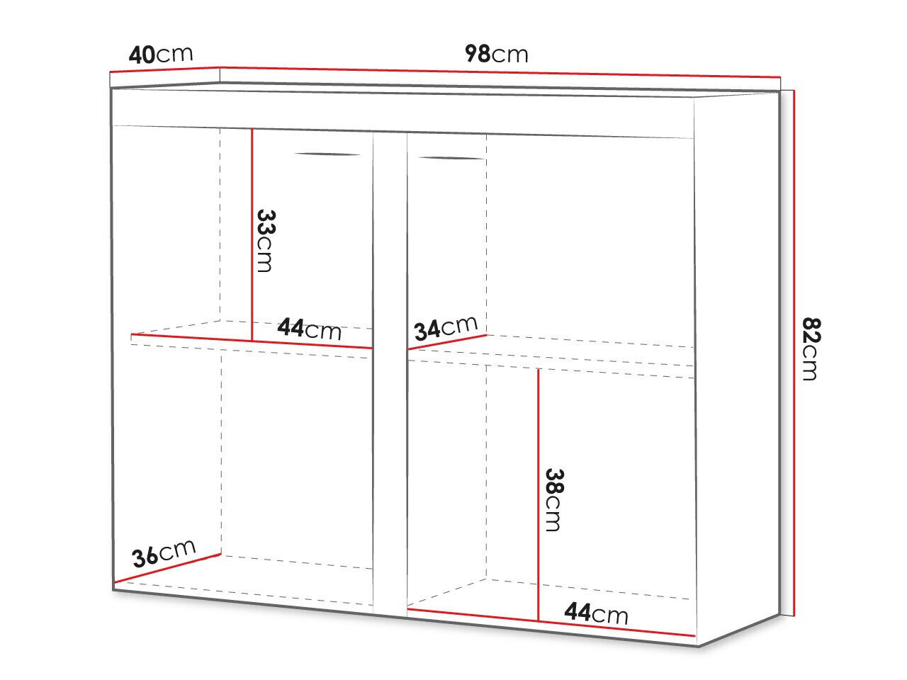 Skænk Tucson 120 (Hvid)
