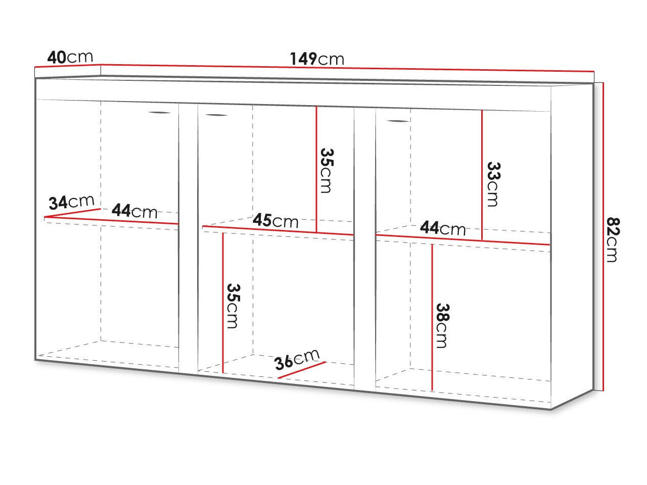 Skænk Tucson 121 (Lefkas eg + Grafit)